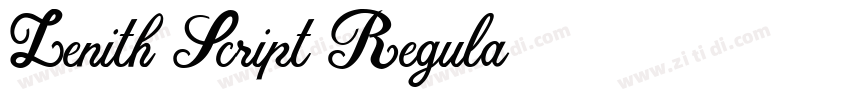 Zenith Script Regula字体转换